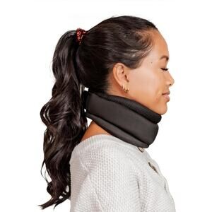 NoKnod Travel Neck Pillow Support Brace Memory Foam For Sleeping, Airplanes Cars